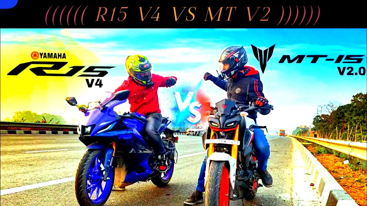 Yamaha MT-15 V2 vs R15 V4 | Naked vs Sports Bike Top End Race!