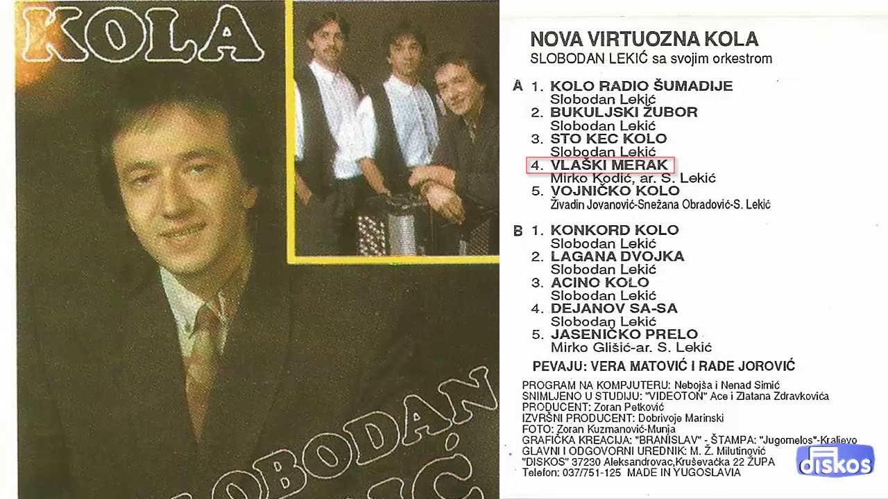 Slobodan Lekic - Vlaski merak - (Audio 1992)