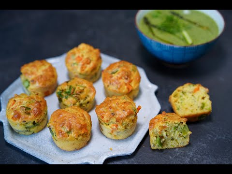 recette-salÉe-:-mini-muffins-legumes-et-fromage-veloute-asperges