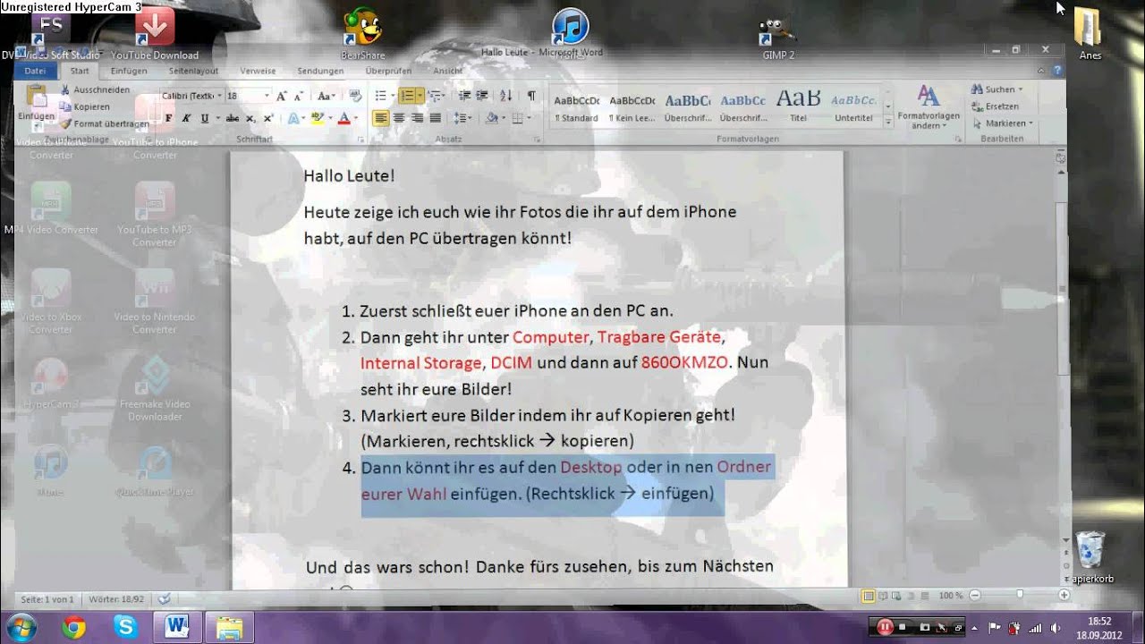 Iphone Bilder Auf Den Pc Ubertragen Tutorial W Eli3tefre3ak Youtube