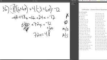 Math 436 1.3 solving Linear equations 34-37
