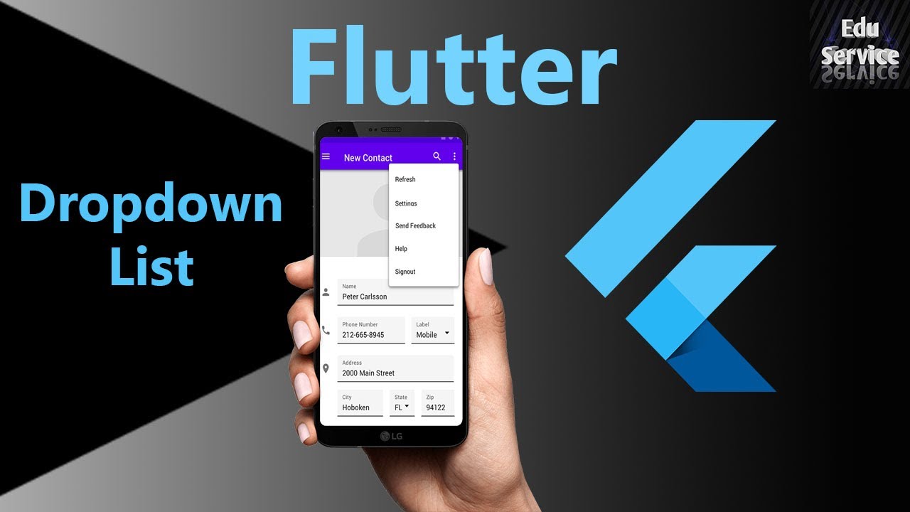 flutter form dropdown list