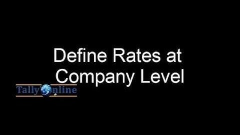 Define Service Tax at Company Level in Tally ERP 9 Version 5