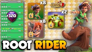 +320 STRONGEST Spam Strategy🔴ROOT RIDER Spam With Overgrowth🔴TH16 Attack Strategy🔴Clash Of Clans