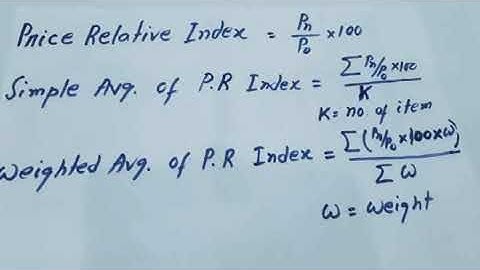 Weighted AM of  Price Relative Index by Dr. Subrata Ghosh