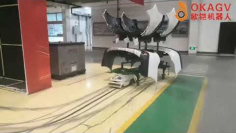 202 one way unidirectional lurking type AGV working in automobile factory to deliver automobile part