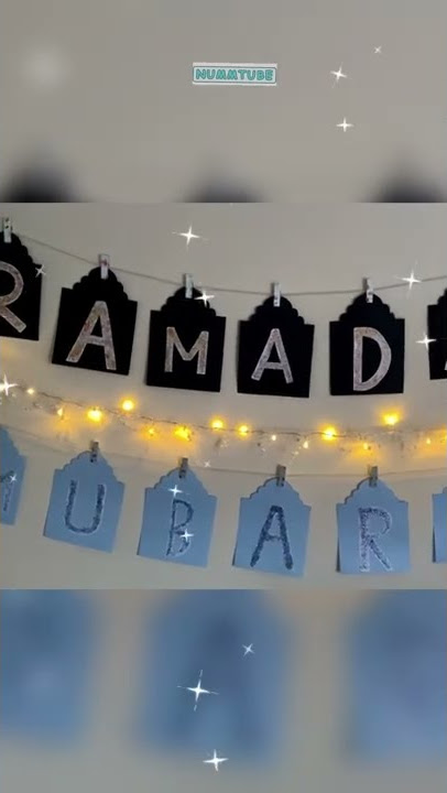 Beautiful DIY Ramadan Mubarak decoration🌙🌟/ #shorts #youtubeshorts #viral #ramadan #eid #trending