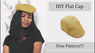 DIY Flat Cap | How to make Flat Cap (Free Pattern) | Flat Cap Tutorial