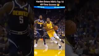 Harden Enters NBA’s Top 10 All‑Time Scorers 👑  #nba #short #basketball  #kobebryant