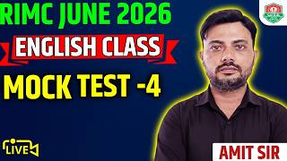 RIMC English  Mock Test - 4,  RIMC June 2026 | | RIMC Entrance Exam June 2026