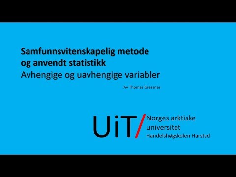 Video: I vitenskap hva er en avhengig variabel?