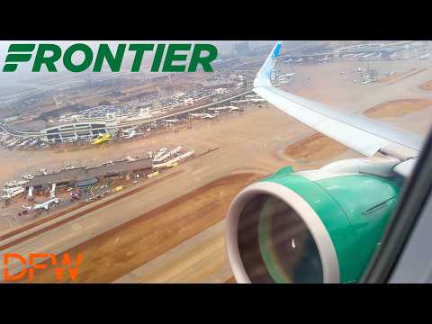 Frontier Airlines Airbus A321neo STORMY Takeoff from Dallas/Fort Worth (DFW)