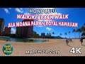 Waikiki Beach Walk Ala Moana Park to Royal Hawaiian 3/27/2019