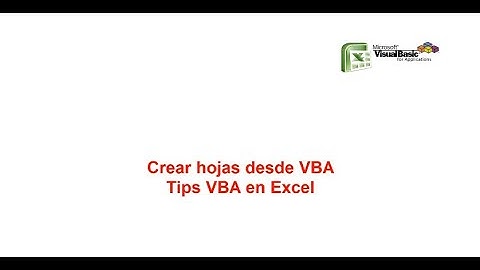 Crear Hojas con VBA Tips VBA en Excel