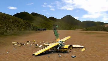 Ultra Realistic Bush Plane Crash [SimplePlanes]