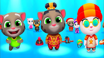 Talking Tom Gold Run Android Gameplay - Fireman Tom vs Talking Tom vs Ginger vs Robber part 1