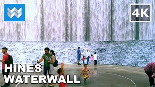 [4K] Hines Waterwall Park in Houston, Texas USA - Walking Tour 🎧 Binaural Sound