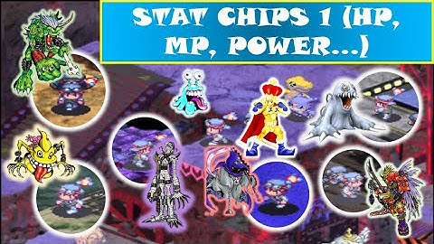 Digimon World 2003 Gameplay - Stat Chips 1 (Power Chip, Armor Chip, Mind Chip...etc) [Rare Drop]