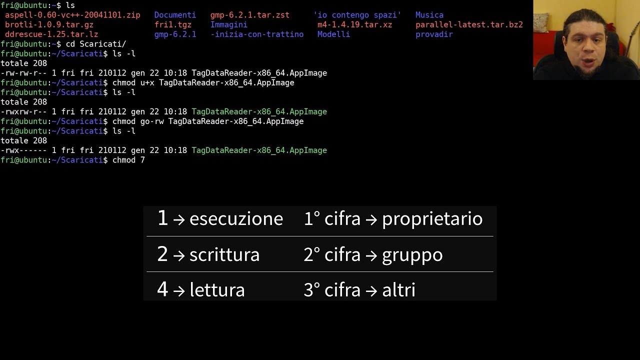 Impariamo la linea di comando - Permessi e variabili d'ambiente - YouTube