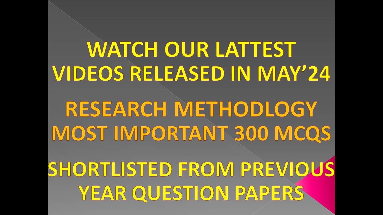 NMIMS - RESEARCH METHODOLOGY - SAMPLE MCQs - PART 4