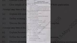 Advanced java | previous year question paper 2026 advance Java | #polytechnic #bteup