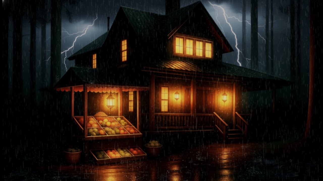 Relaxing Rain & Thunderstorm Sounds – Cozy Cabin Ambience for Deep ...
