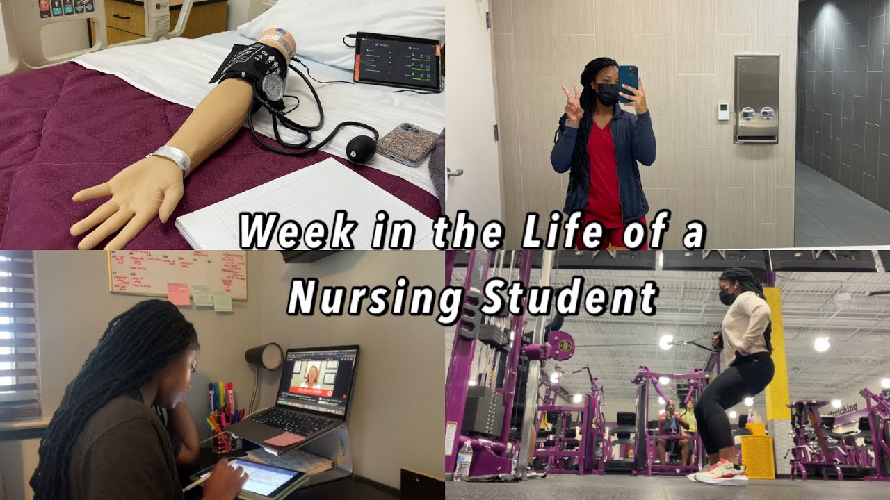 WEEK IN THE LIFE OF A NURSING STUDENT | exam week + sim lab + gym - YouTube