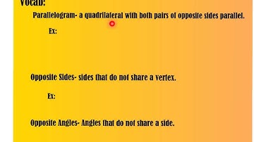 6-2 Properties of Parallelograms