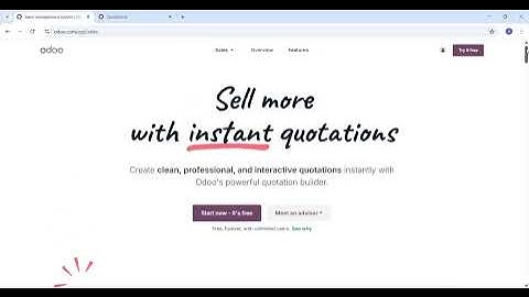 📊 Odoo Sales Module – Quotation Creation