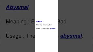 Abysmal #english #shorts #subscribe #youtubeshorts