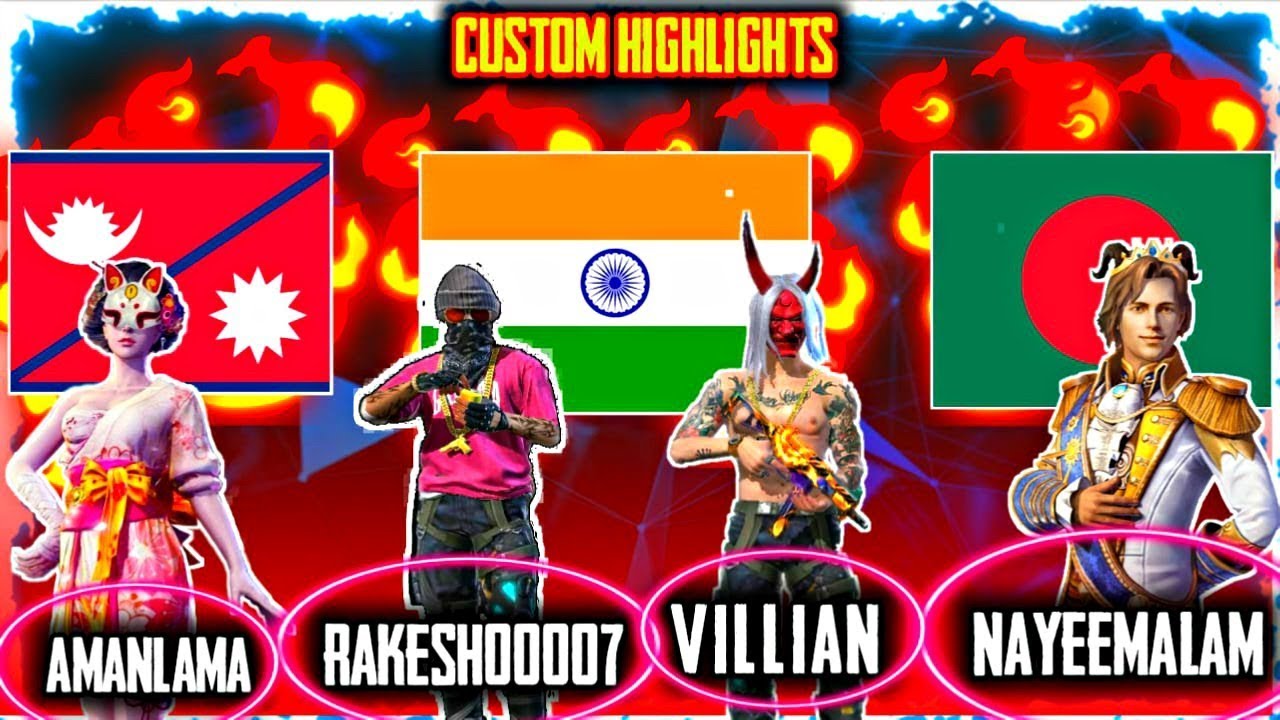 NAYEEM VS RAKESH VS VILLAN VS ANAMLAMA[IND VS BD VSNP] CUSTOM HIGHLIGHTS