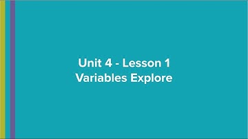 U4L1 - Variables Explore