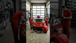 Rebuilding a Ferrari 488 from zero 🏁#Ferrari488 #Ferrari #Supercar #CarRestoration #Transformation