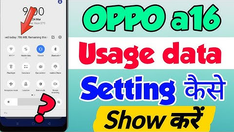 OPPO a16 me used data kaise Show Kare | oppo a16 me daily data kaise Show kare | OPPO a16 daily data