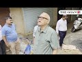PWD Minister Digambar Kamat inspected the retaining wall work of Alto Monte ward