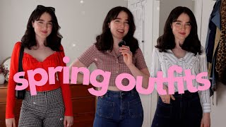 spring outfits you'll actually want to wear!! styling clothes I already own for spring 2024