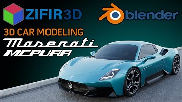 Maserati MCPura Blender 3D modeling