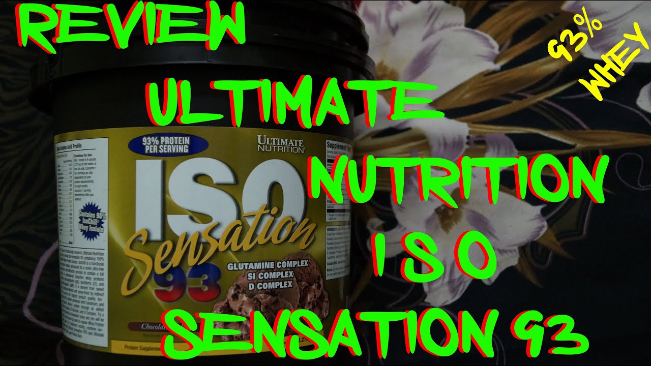 Ultimate Nutrition ISO Sensation 93 Whey Protein Review - YouTube