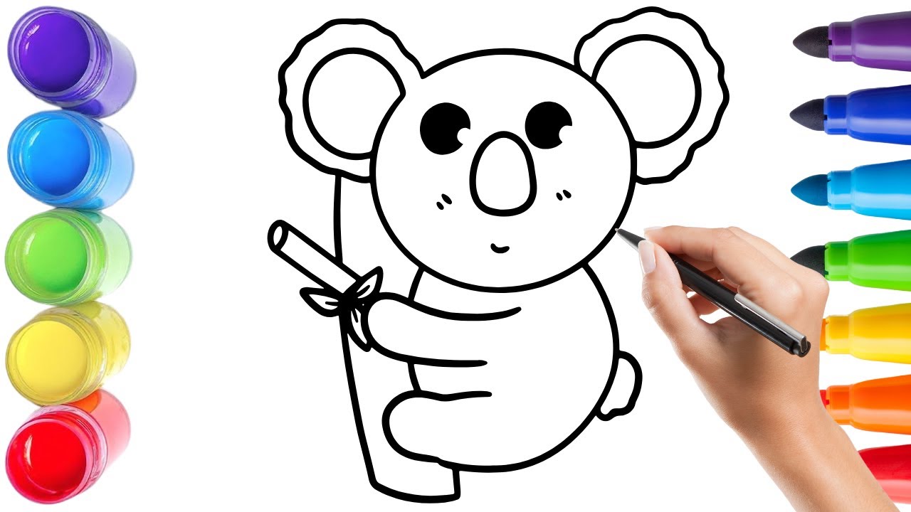 How To Draw cute kola print Drawing, Painting & Coloring For Kids and ...