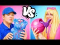 💝 PINK VS BLUE 1000 MYSTERY BUTTONS CHALLENGE 💙 15 Fun Ideas 📦 Only 1 Lets You Escape By YayTime!