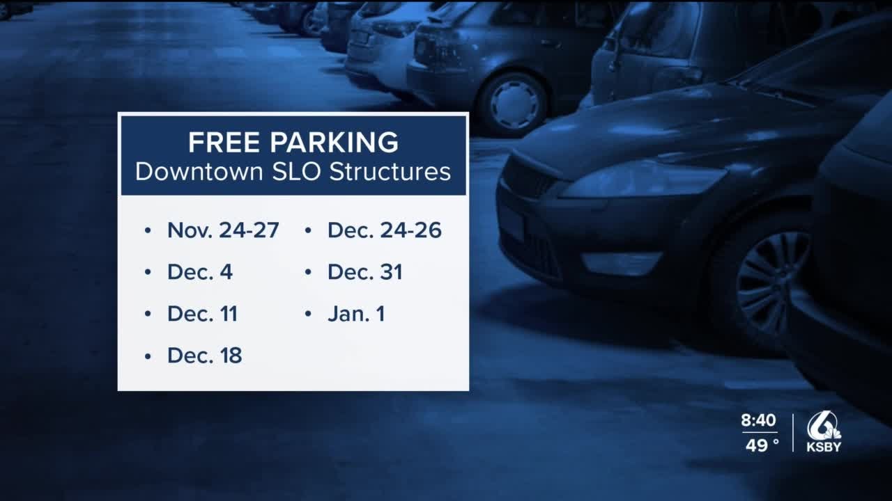 SLO to gift free parking for holiday shopping YouTube