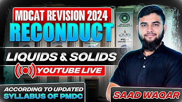 MDCAT Reconduct 2024 | Liquids & Solids 03 | Revision Classes | Sindh | SZABMU | Chemistry