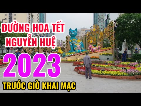 Video ĐƯỜNG HOA NGUYỄN HUỆ 2023 trước giờ KHAI MẠC | 10... - youtube