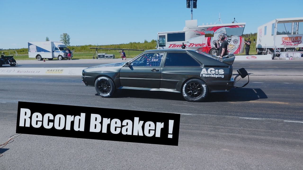 1150 WHP Audi UR Quattro Racing At Kjula Raceway breaking the Swedish Audi 4wd Record