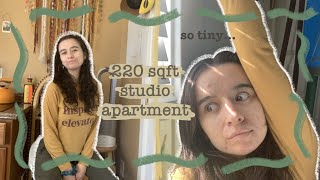 My 220 Sq Ft Studio Apartment  Micro Studio Apartment Tour