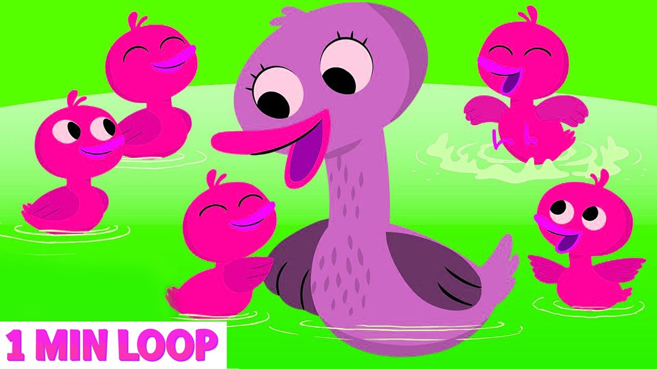[1 MIN LOOP] Five Little Duck Remix Fun Nursery Rhymes Sound Variations ...