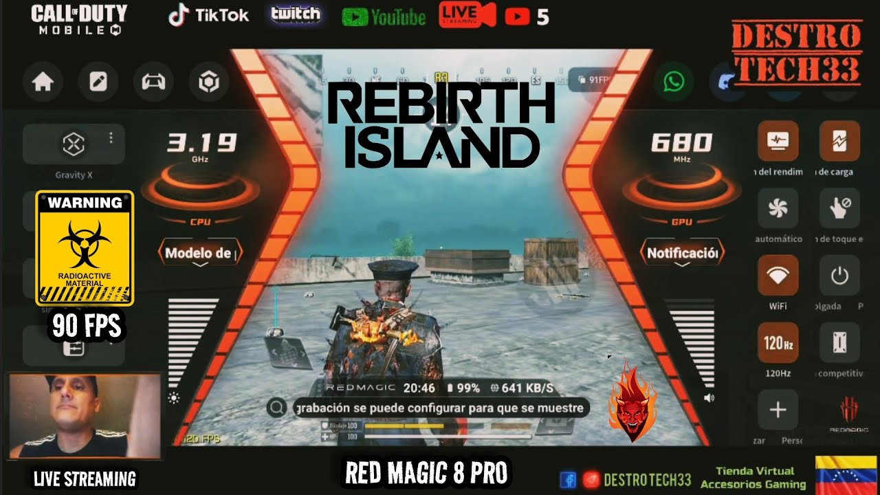 COD BR A 90 FPS RED MAGIC 8 PTO ALCATRAZ EN VIVO 17 Dic 2023 #cod #codm ...