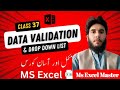 Data validation in Excel|complete detail kae sat Urdu Hindi mai#excel#datavalidation#datatab#option