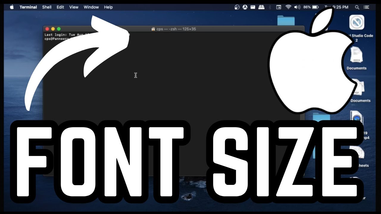 How to Change and Increase Font Size in Mac OS Terminal - YouTube