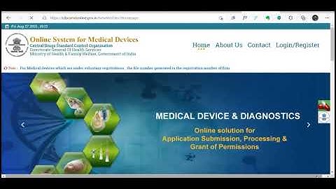 User Registration MD CDSCO